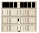 Door shown with standard Spade Lift Handle and Spade Step Plate